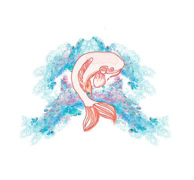 recommend clip art: japanese koi vector background