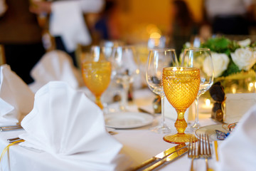Table set for an event party