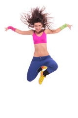 woman dancer jumping