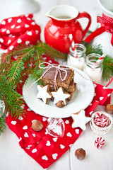 Chocolate cake and Christmas cookies