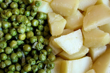 texture di piselli e patate
