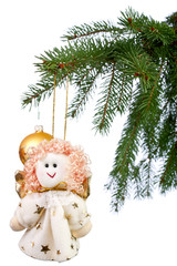 Christmas decoration - the angel on the Christmas tree