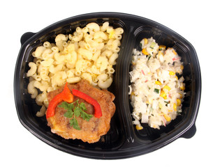 TV dinner with pasta