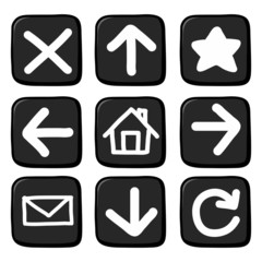 Hand draw icon set.Illustration