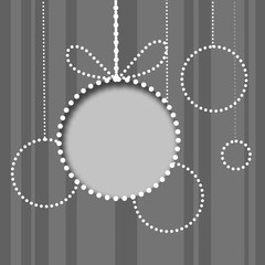 Abstract christmas balls with copyspace