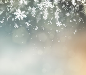 Beautiful abstract snowflake Christmas background