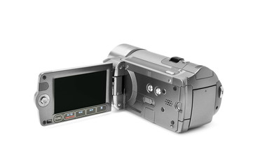 high-definition camera isolated on white background