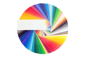 Color palette guide, isolated on white background