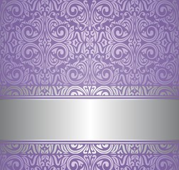 violet and silver  luxury vintage wallpaper