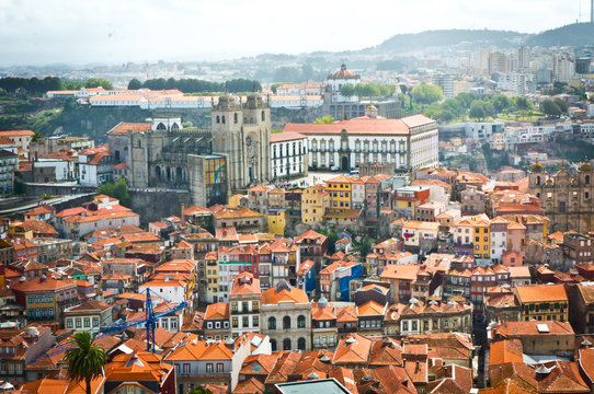 Beautiful view of Porto old city, Portugal