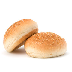 Round sandwich bun with sesame seeds
