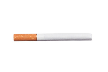 One Cigarette isolated on the white background