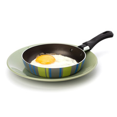 Fried egg on pan
