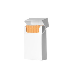 Pack of cigarettes isolated on white background