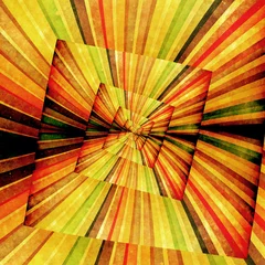 Papier Peint photo Psychédélique Fond grunge de rayons de soleil multicolores