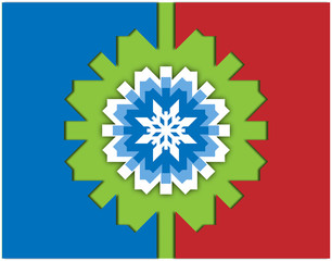 Christmas background with snowflakes