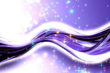 fantastic christmas wave design with glowing stars