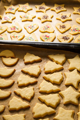 Decorated homemade Christmas cookies