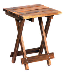 Wooden folding stool