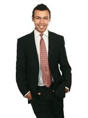 A portrait of a businessman standing