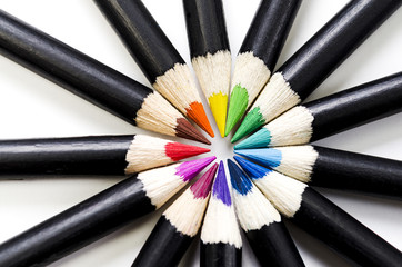 Colored pencil`s circle