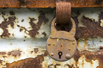 Old rusted lock