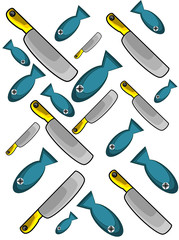 fishmarket background vector