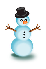 isolated snowman vector