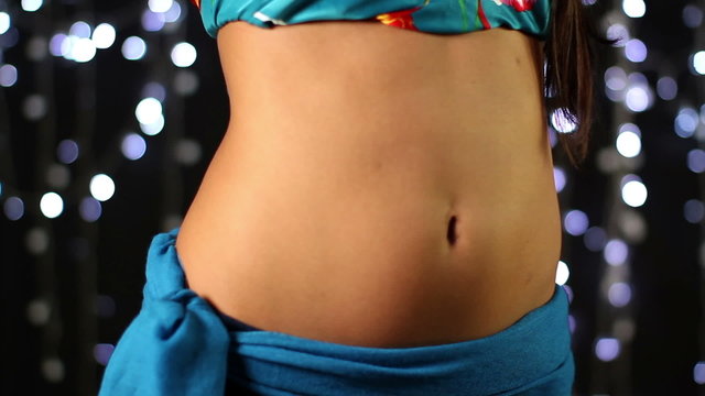 beautiful traditional oriental belly dancer studio shoot