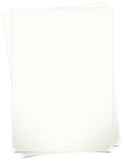 Stack blank white paper sheet with lines