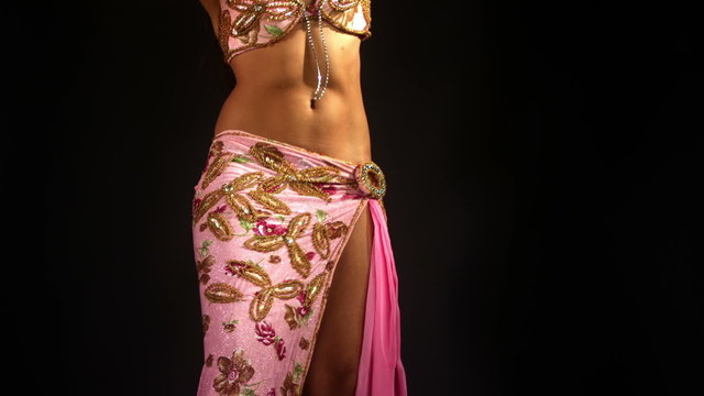 beautiful traditional oriental belly dancer studio shoot