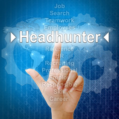 Headhunter,Business concept in word for Human resources