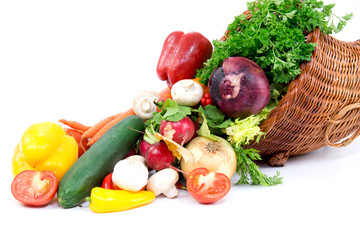 Autumn cornucopia and vegetables