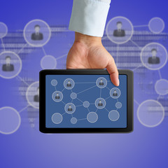 tablet and social network