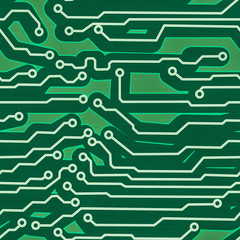green computer circuit board seamless background