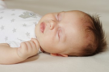 Portrait of the sleeping baby (1,5 months)