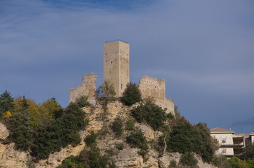 Fototapeta na wymiar Wieża Montefalcone Appennino, Marche, Włochy