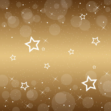 Festive Gold Christmas With Stars