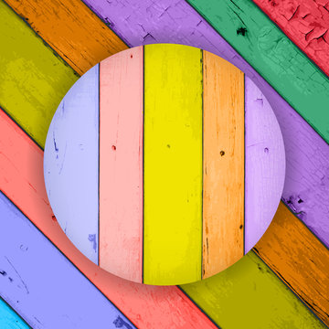 Colorful Vector Wooden Planks Background
