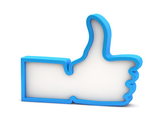 Like symbol on white background