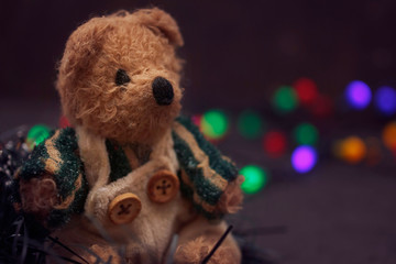 Christmas arrangement with a teddy bear