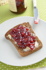 Sandwich with jam