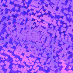 Purple abstract image of cubes background