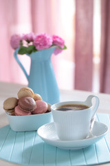 Coffee and macarons