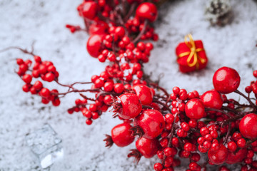 Christmas wreath berries