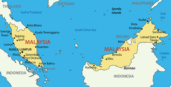 Malaysia - vector map