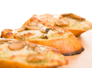 Close-up Of A Garlic Bread