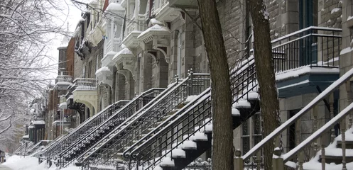 Deurstickers escalier et neige © Yann PERRIER