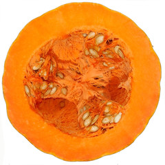 slice of pumpkin isolated image on a white background