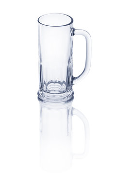 beer glass isolated on white background